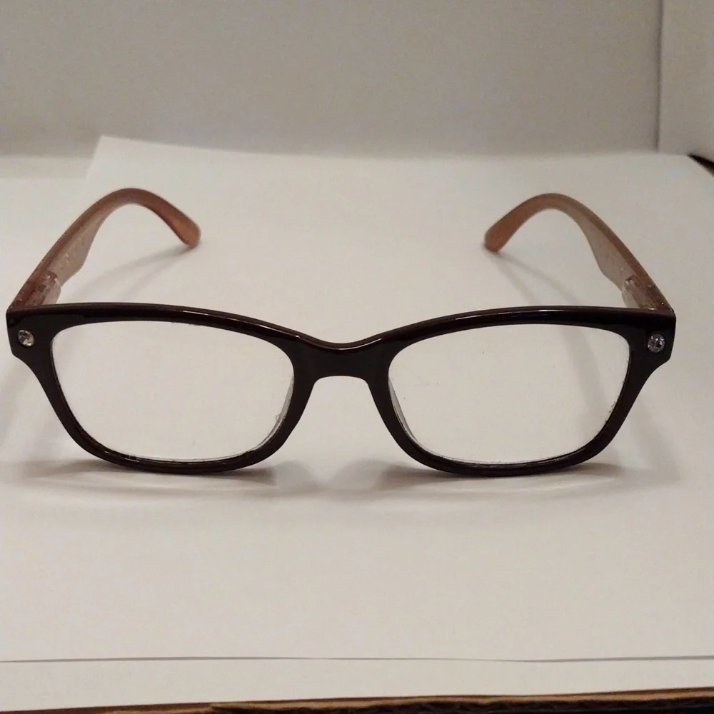 EUC Foster Grant Adorable Purple Rhinestone Detail Reader Reading Glasses!